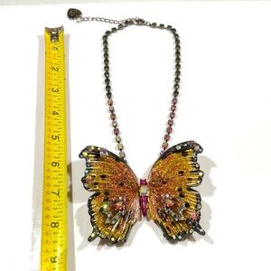 Vibrant Butterfly Statement Necklace